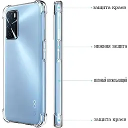 Панель BeCover Anti-Shock для Oppo A16 / A16s / A54s Clear (707343) - мініатюра 4