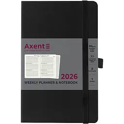 Щотижневик Axent 2026 Partner Strong 125 x 195 мм чорний (8505-26-01-A) - мініатюра 2