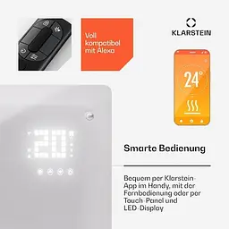 Конвекційний обігрівач Klarstein Bornholm Smart 1250 або 2500 Вт (10045429) - мініатюра 6