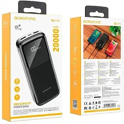 Павербанк Borofone BJ17A Mike 20000 mAh Black - мініатюра 5