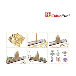 Пазл Cubic Fun Тривимірна головоломка-конструктор City Line Barcelona (MC256h) - мініатюра 3