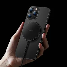Бездротовий зарядний пристрій Baseus Simple Xiaomini2 Magnetic Wireless Charger 15W (for iP 12/13) CCJJ010001 Black - мініатюра 8