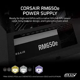 Блок живлення Corsair RM650e (CP-9020302-EU) 650W - мініатюра 6