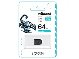 Флешка Wibrand 64 GB Scorpio Black USB 2.0 (WI2.0/SC64M3B) - мініатюра 2