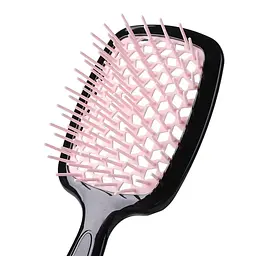 Гребінець щітка для волосся Superbrush Plus Hollow Comb Чорно-рожевий Черно-розовый 86891 - мініатюра 5