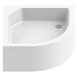 Душовий піддон New Trendy Artus 90x90x29 см напівкруглий глибокий з ніжками B-0364, Білий, білий