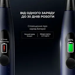 Електрична зубна щітка Oclean X Plus Pro Digital Blue - мініатюра 10