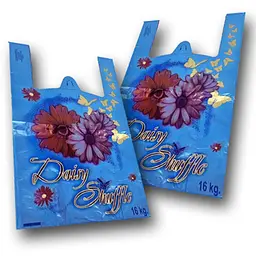 Пакет майка з малюнком поліетиленова 29х46 GS "Daisy Shuffle" синя 250 шт/уп.
