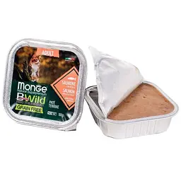 Вологий корм для котів Monge Cat Вwild Gr. Free Wet Adult лосось з овочами 100 г - мініатюра 4
