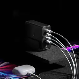Мережевий зарядний пристрій Native Union Fast GaN Charger PD 140 Вт Desktop USB-C 4-Port Black (FAST-PD140-BLK-EU) - мініатюра 6