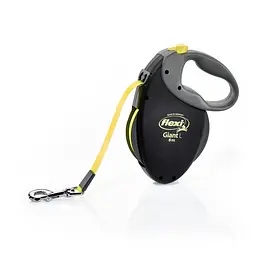 Повідець-рулетка Flexi зі стрічкою Neon Giant L 8 м / 50 кг чорна - мініатюра 2