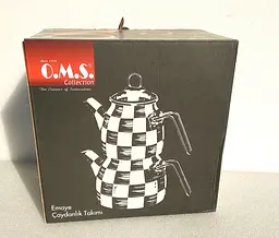 Двоярусний емальований чайник O.M.S. Collection 10810-Black (1/2 л) - мініатюра 10