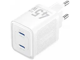 Мережевий зарядний пристрій Vention 45 W GaN V Fast Charger PD3.0 White (FEFW0-EU)