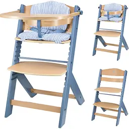 Стільчик для годування з подушкою Kinderkraft Enock Nordic Breeze (KHENOC00NOR0000)
