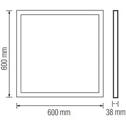 Світильник накладний Horoz Electric 600x600 SMD LED Pulsar-48, 48 W 6400K біілий - мініатюра 2