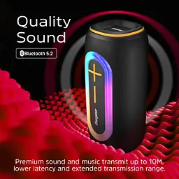 Акустична система 1.0 Energizer 20Вт Bluetooth 5.2/MicroSD/USB/AUX/FM,IPX65, 360° Sound чорна - мініатюра 4