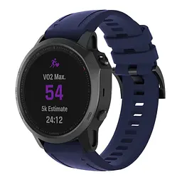 Силіконовий ремінець на смарт годинник Garmin 42,43 mm, Silicone, dark blue, зі зручною застібкою, на фітнес браслет, ArmorStandart (ARM60810)