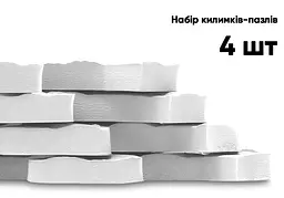 Татамі мат EasyFit SwallowTail 4 шт (60х60х1 см) пазл хвіст ластівки білий - мініатюра 4
