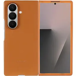Шкіряний чохол Leather Case (AAA) для Samsung Galaxy Z Fold7 Tan - мініатюра 2