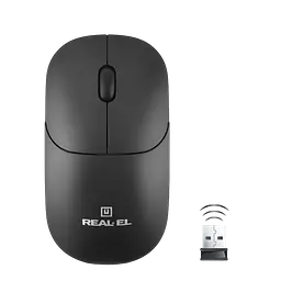 Миша бездротова REAL-EL RM-313 Black (EL123200042)