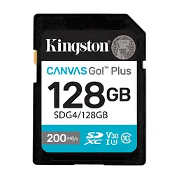 Карта пам'яті Kingston 128GB SDXC сlass 10 UHS-I U3 V30 Canvas Go Plus G4 (SDG4/128GB)