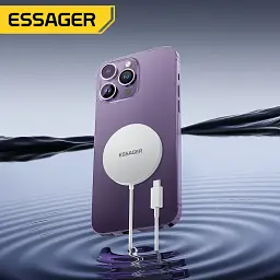 Зарядний пристрій Essager 2-in-1 wireless charger 15W white (EWXCX-CF02-Z) - мініатюра 5