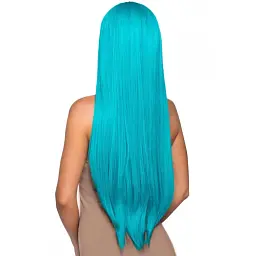 Leg Avenue - Long straight center part wig - Довга перука (бірюзова) - мініатюра 2