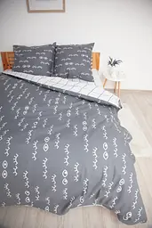 Комплект постільної білизни ТЕП Soft dreams Look двоспальний сірий з білим (2-03858_27663) - мініатюра 3