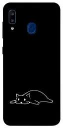 TPU чехол Demsky Lazy cat для Samsung Galaxy A20 / A30