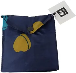 Сумка-шопер складна Hanson Faltshopper 44x38 см нейлон синя з сердечками - мініатюра 2