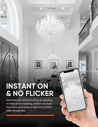 Світлодіодна лампа-свічка Plusluck E14, холодний білий колір, 6000 К, 6 Вт 600Lumens, еквівалент галогенних ламп 60 W - мініатюра 5