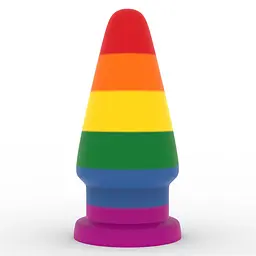 Анальна пробка LoveToy Prider 6 16 см (райдужний)