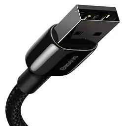 Дата кабель Baseus Tungsten Gold USB to Lightning Cable 2.4A (1m) (CALWJ-0) Black - мініатюра 5