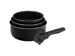 Набір каструль Bergner Click & cook black (BG-31602-BK)