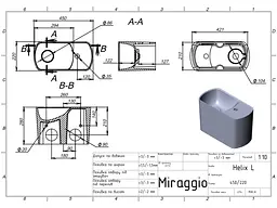 Умивальник Miraggio Helix L mirasoft 0001638, Білий матовий - мініатюра 5