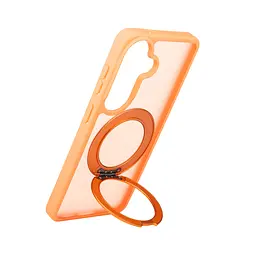Противоударный чехол-панель для Samsung Galaxy S26 5G, Unit Stand2, оранжевый, силикон + поликарбонат, защита всего корпуса, с подставкой, поддержка магнитных держателей и беспроводной зарядки (MagSafe), ArmorStandart (ARM89959) - мініатюра 5