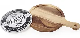 Дошка дерев'яна сервірувальна Naturel (сирова дошка) Bona 38х27х1,5 см kuh0007994 - мініатюра 3