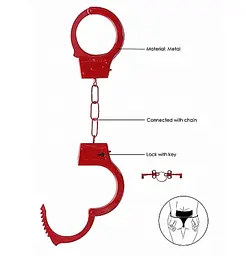 Наручники - Ouch! Beginner's Handcuffs Red - мініатюра 4