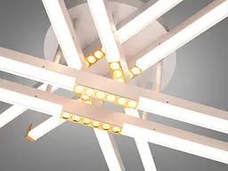 Світлодіодна люстра Diasha 2531WH+WH dimmer для спальні, кухні та вітальні, димер, пульт, 80 W, 67 см, 13-19m2 - мініатюра 5