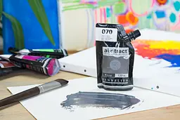 Акрилова фарба Sennelier Abstract, 120 мл, Переливчастий чорний (Iridescent Black) - мініатюра 5