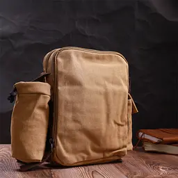 Містка текстильна сумка Vintage з чохлом для води 22х28х11 см sum0028979 - мініатюра 10