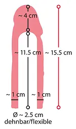 Насадка на пеніс Nature Skin Extension Sleeve 15,5 см (тілесний) - мініатюра 6