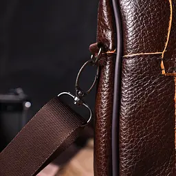 Чоловіча шкіряна сумка Vintage 13,5х16х4 см sum0022668 - мініатюра 7