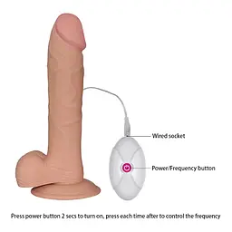 Реалістичний вібратор Lovetoy The Ultra Soft Dude 22 см тілесний - мініатюра 5