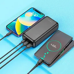 Зовнішній акумулятор Borofone BJ38B Power 30000mAh 22.5W Black [130217] - мініатюра 4