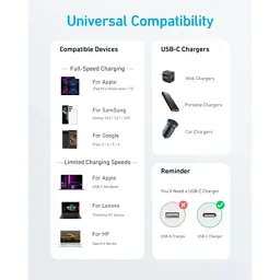 Кабель для передавання даних Anker 322 USB-C to USB-C nylon 1.8 m black (A81F6G11) - мініатюра 3