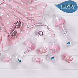 Силіконова ортодонтична пустушка Nuvita Air55 Cool Серце, світиться в темряві, 0+ міс., рожевий (NV7064GCR) - мініатюра 7