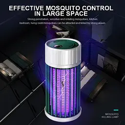 Лампа від комарів Electric Shock C12, зелений світильник-ловушка з УФ та нічником - мініатюра 6