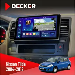 Штатна магнітола Nissan Tiida 2004-2012 Decker D9-009 4x64, DSP, 4G, 2k Decker (НФ-00008340)
