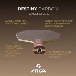 Основа для ракетки Stiga Destiny Carbon Cybershape Master (1600-2602-35) (932080) - мініатюра 6
